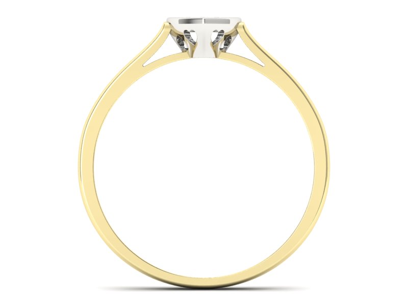 Pierścionek zaręczynowy z diamentami - p16245zb — zdjęcie 2