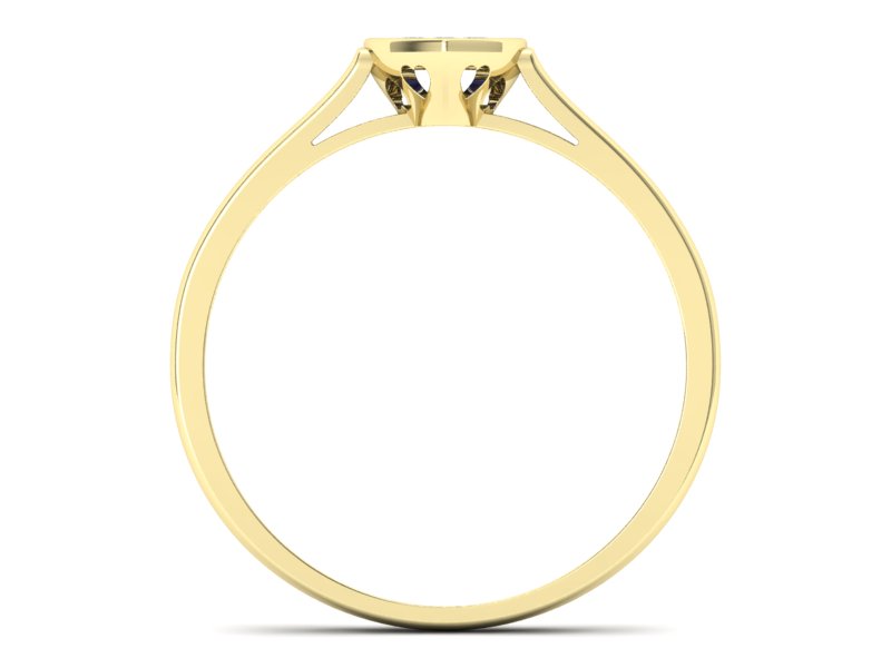 Złoty pierścionek żółte złoto ze spinelami - p16245zsp — zdjęcie 2