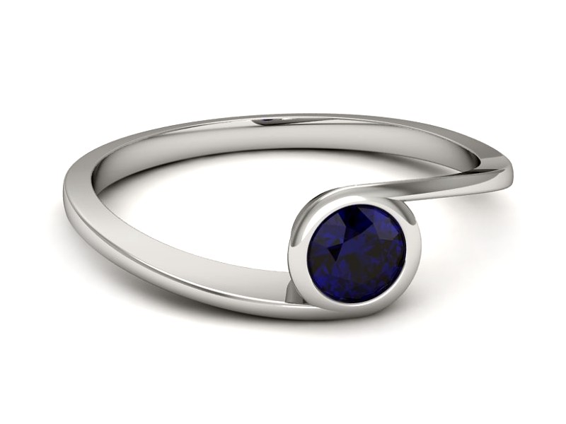 Złoty pierścionek ze spinelem białe złoto - p16262bsp — zdjęcie 2