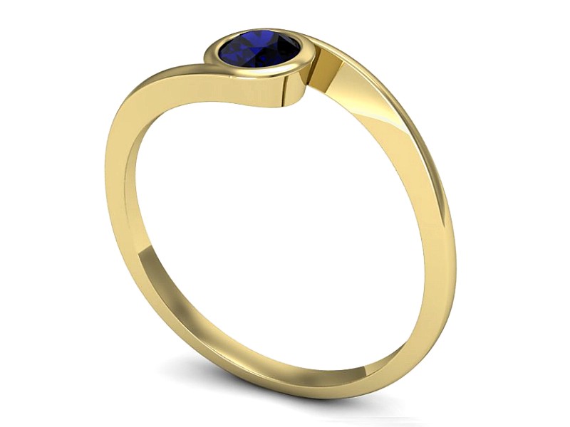 Złoty pierścionek ze spinelem - p16262zsp — zdjęcie 3