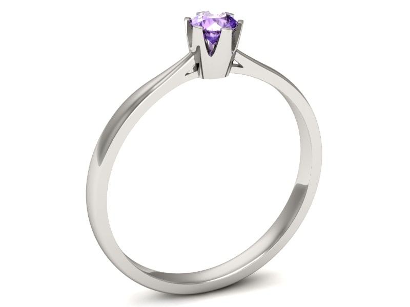 Złoty pierścionek z tanzanitem białe złoto - p16265bt — zdjęcie 3