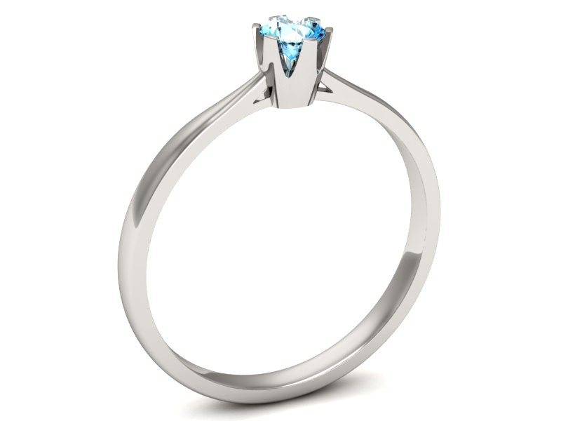 Złoty pierścionek z topazem białe złoto - p16265btp — zdjęcie 3