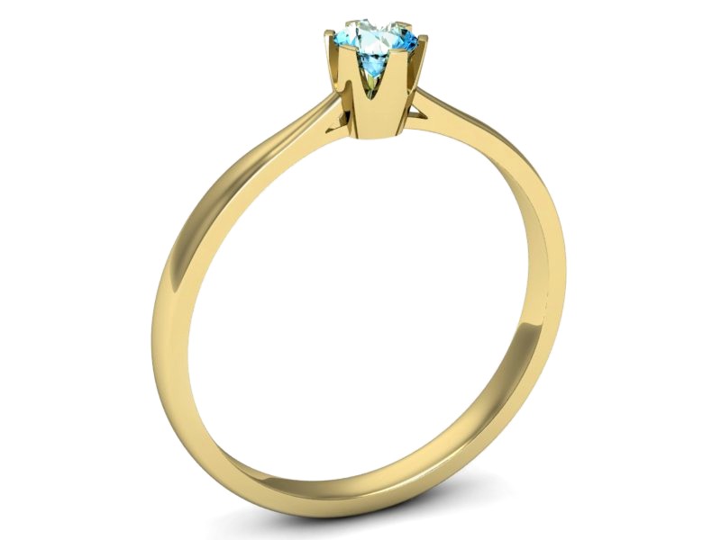 Złoty pierścionek z topazem żółte złoto - p16265ztp — zdjęcie 3
