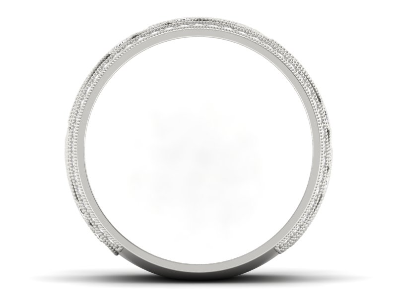 Pierścionek obrączka z brylantami białe złoto - p16269b — zdjęcie 2