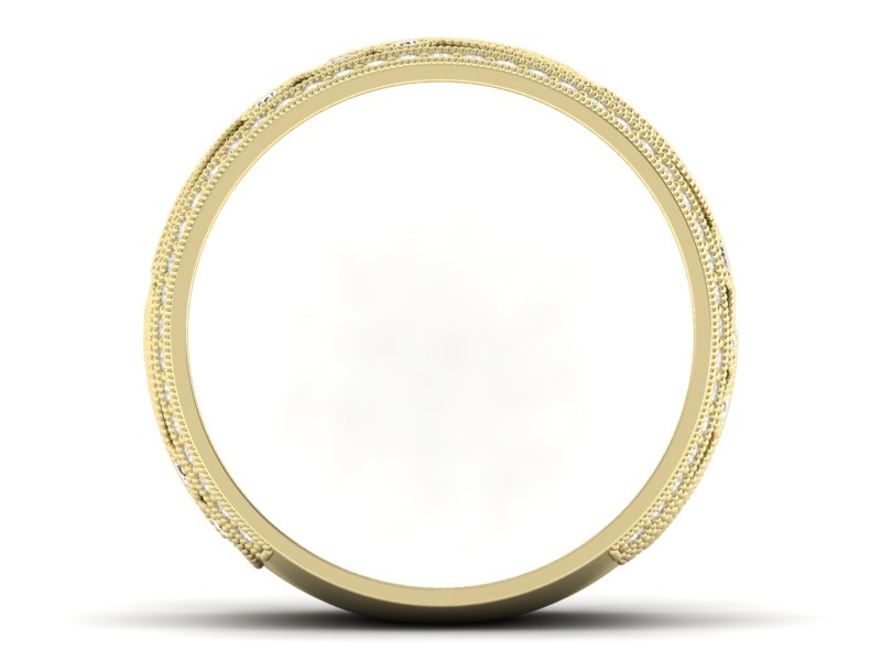 Obrączka z brylantami żółte złoto - p16269z — zdjęcie 2