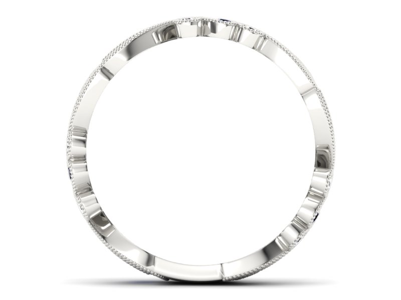 Obrączka białe złoto z szafirami z brylantami - p16271bsz — zdjęcie 2