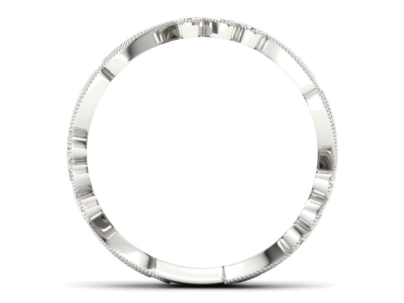 Obrączka z tanzanitami i brylantami białe złoto - p16271bt — zdjęcie 2