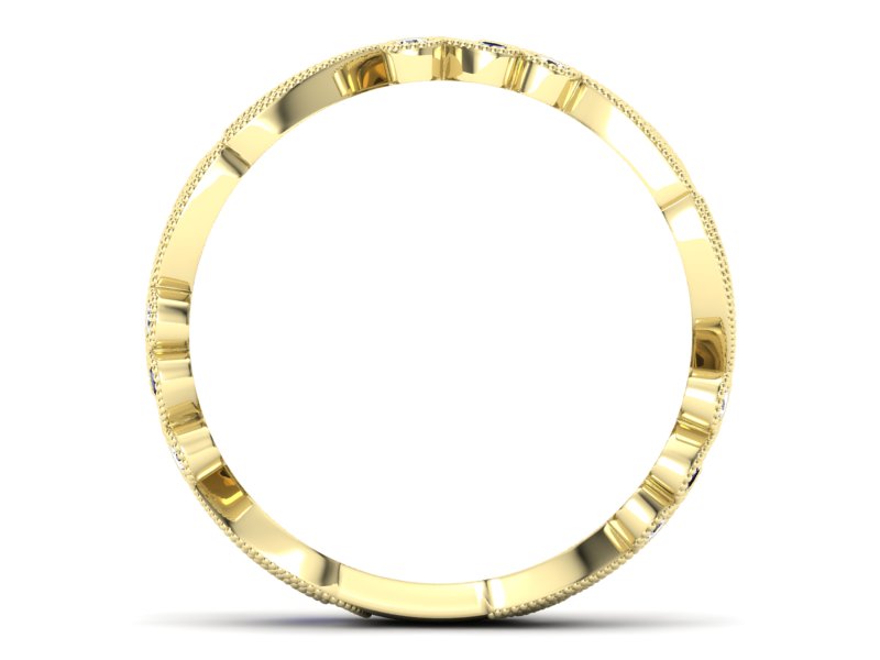 Obrączka z szafirami żółte złoto z brylantami - p16271zsz — zdjęcie 2