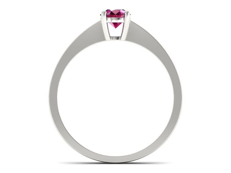 Złoty pierścionek z rubinem białe złoto - p16274br — zdjęcie 2