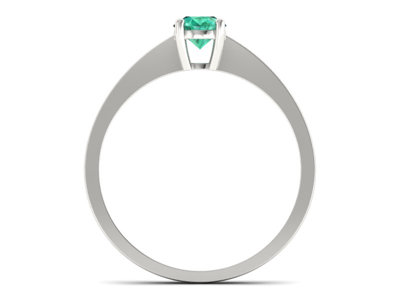 Złoty pierścionek ze szmaragdem białe złoto - p16274bsm — zdjęcie 2