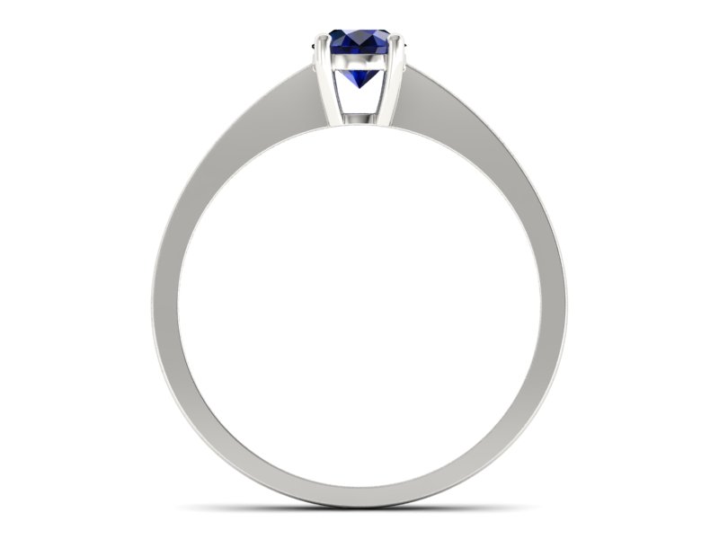 Złoty pierścionek z szafirem białe złoto - p16274bsz — zdjęcie 2