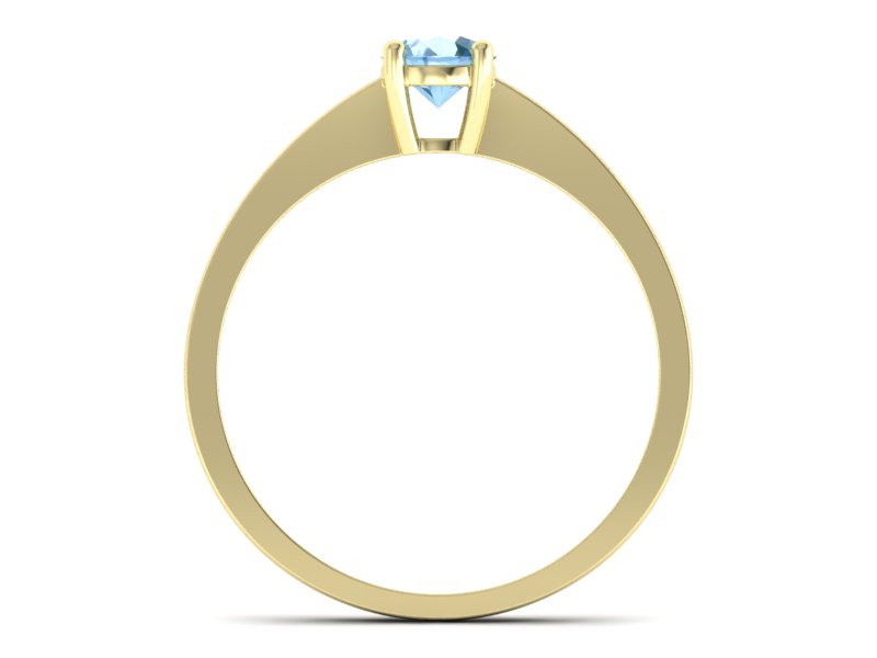Złoty pierścionek z topazem żółte złoto - p16274za — zdjęcie 2