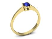 Złoty pierścionek z szafirem złoto próba 585 - p16274zszc - 3