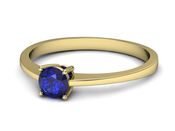 Złoty pierścionek z szafirem złoto próba 585 - p16274zszc - 2