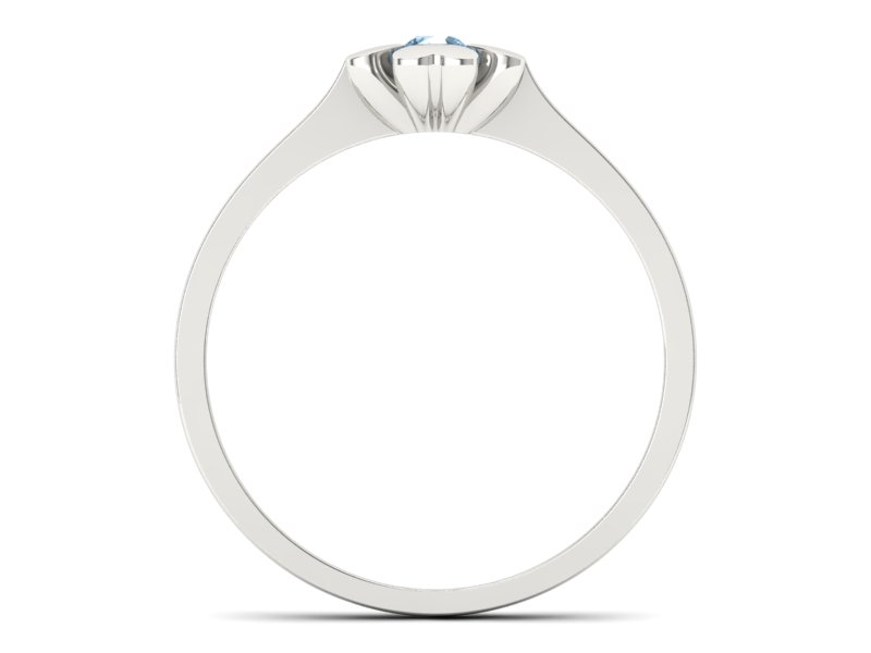 Złoty pierścionek z topazem białe złoto - p16285btp — zdjęcie 2