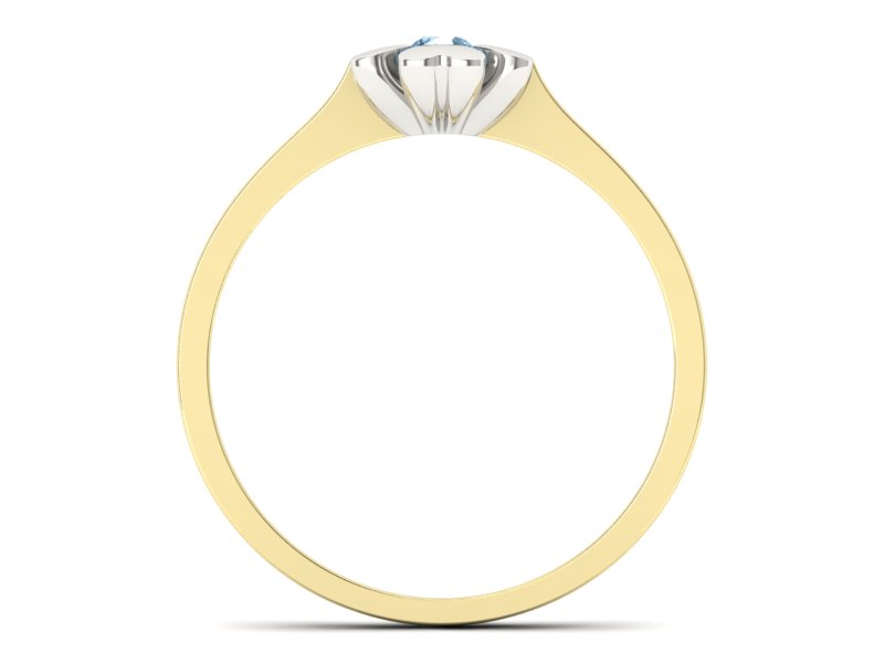 Pierścionek z topazem żółte białe złoto - p16285zbtp — zdjęcie 2