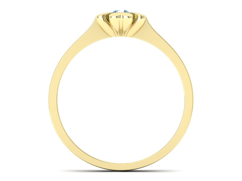 Złoty pierścionek z topazem żółte złoto - p16285ztp — zdjęcie 2