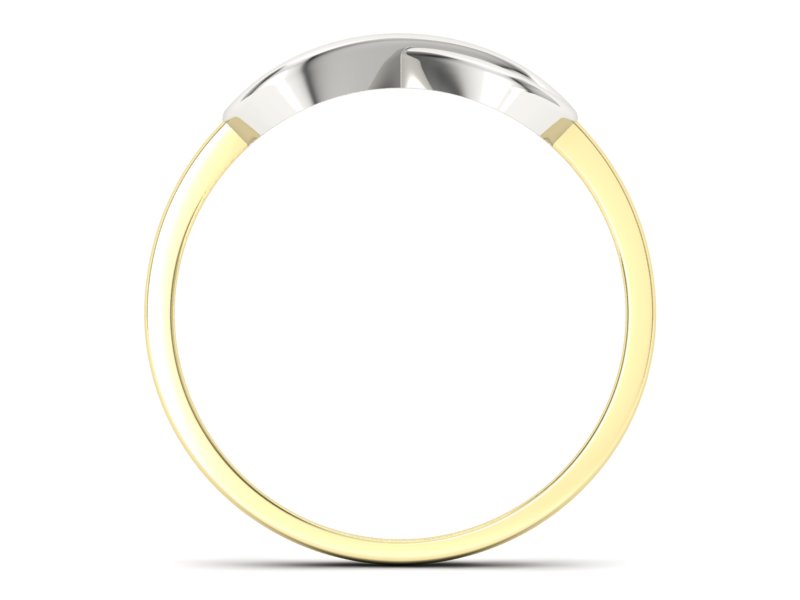 Złoty pierścionek białe żółte złoto - p16287zb — zdjęcie 2