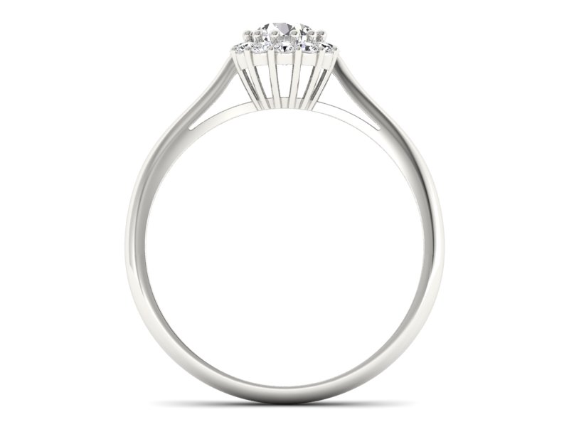 Złoty pierścionek z brylantami białe złoto - p16291b — zdjęcie 2