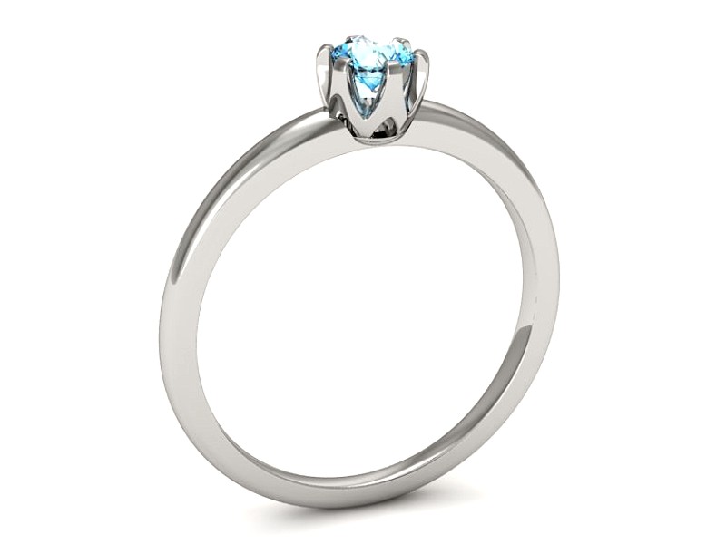 Złoty pierścionek z topazem białe złoto - p16295ba — zdjęcie 3
