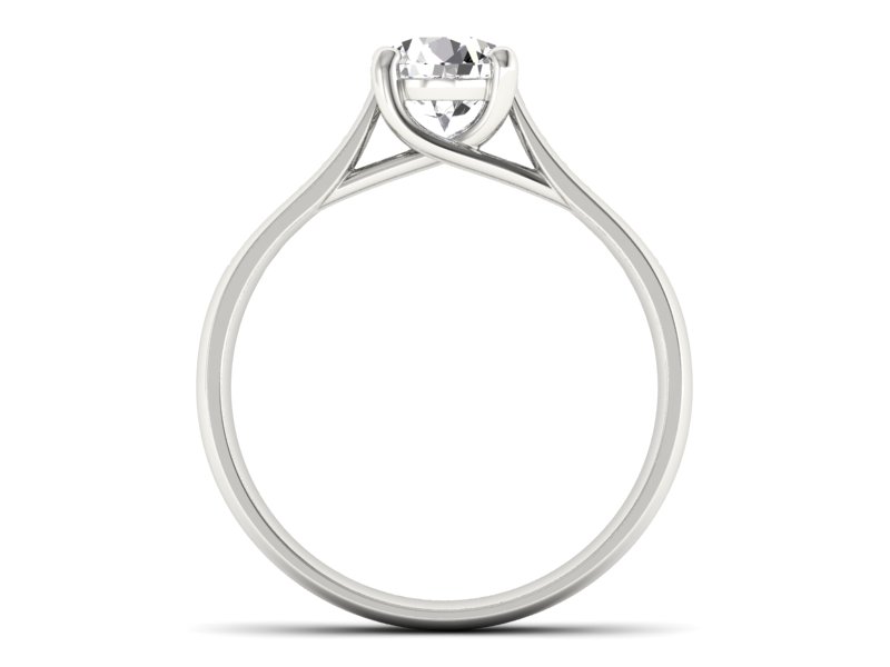 Złoty pierścionek z brylantami białe złoto - p16299b — zdjęcie 2