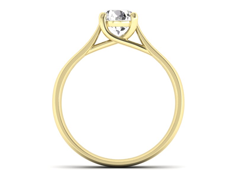 Złoty pierścionek z brylantami żółte złoto - p16299z — zdjęcie 2