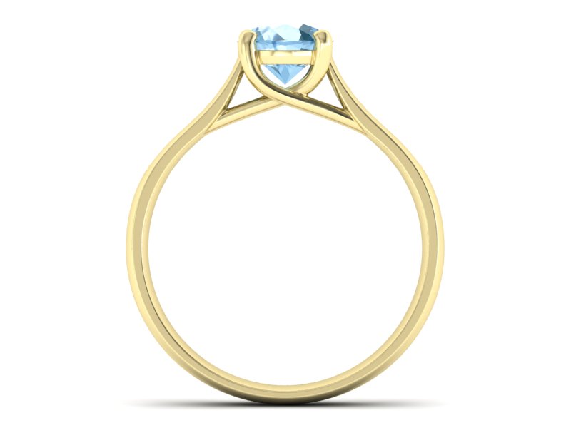 Pierścionek z topazem i brylantami żółte złoto - p16299ztp — zdjęcie 2