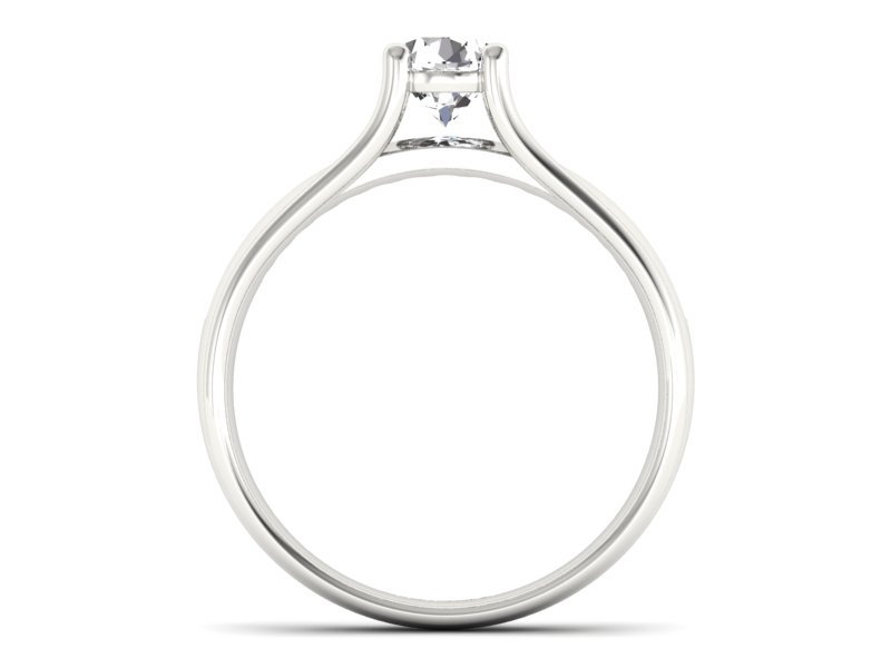 Złoty pierścionek z brylantami białe złoto - p16305b — zdjęcie 2