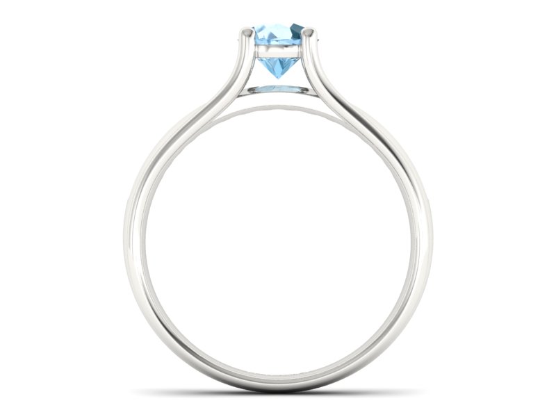 Pierścionek z topazem i brylantami białe złoto - p16305btp — zdjęcie 2