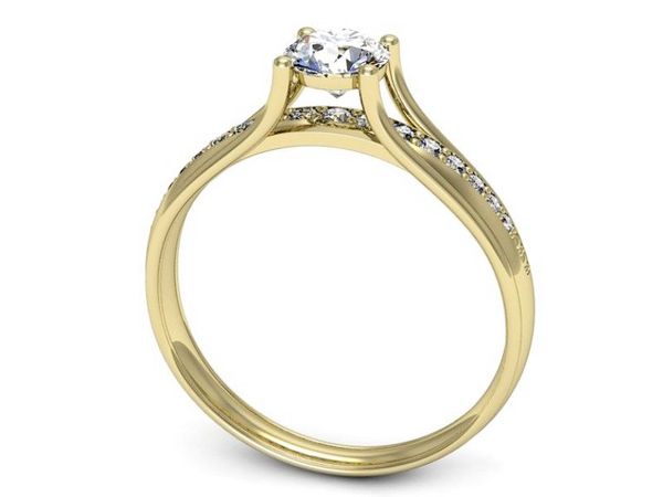 Pierścionek zaręczynowy z brylantami złoto 585 - p16305z