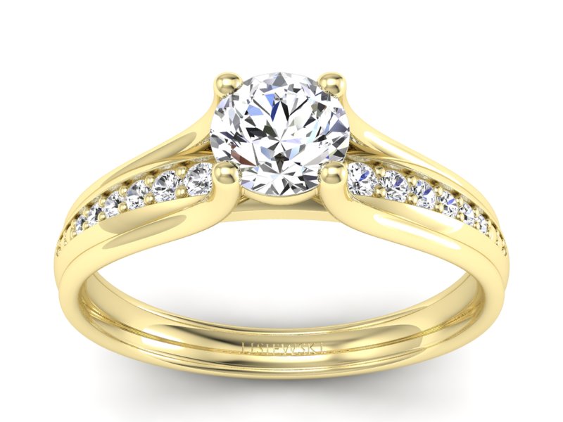 Pierścionek zaręczynowy z brylantami - p16305z