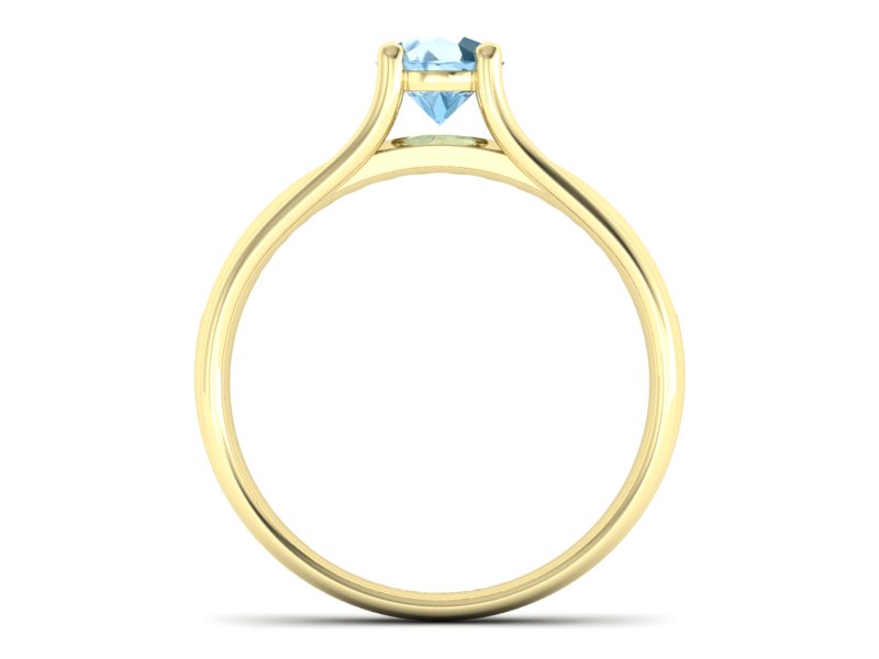 Złoty pierścionek z topazem i brylantami - p16305ztp — zdjęcie 2