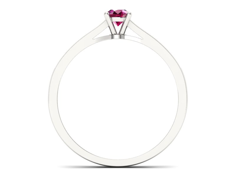Pierścionek z rubinem i brylantami białe złoto - p16312br — zdjęcie 2