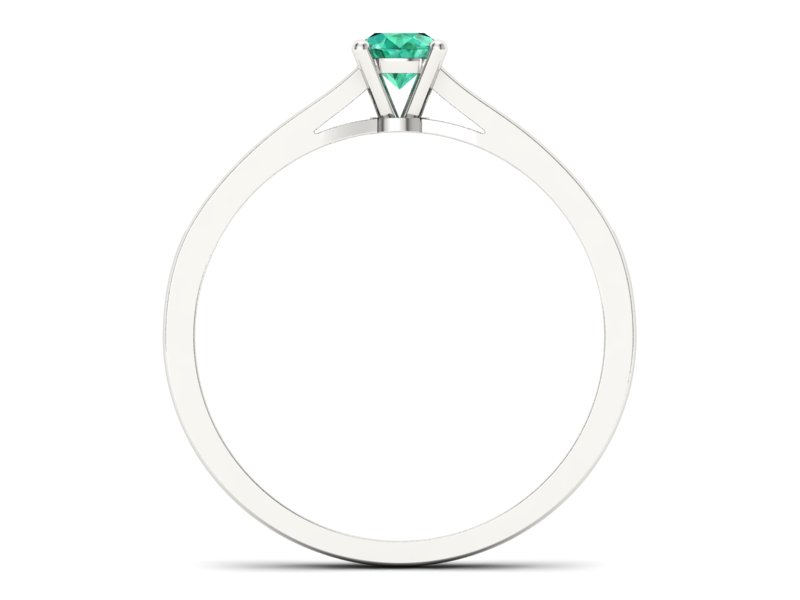 Złoty pierścionek ze szmaragdem i brylantami - p16312bsm — zdjęcie 2