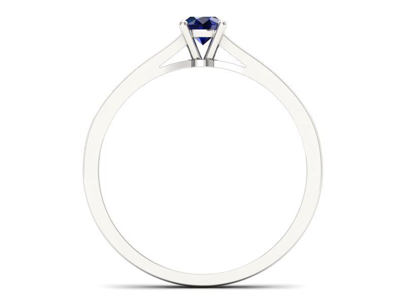 Pierścionek z szafirem i brylantami białe złoto - p16312bsz — zdjęcie 2