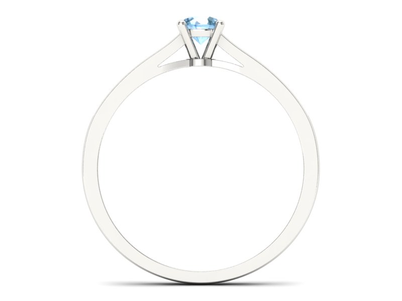 Pierścionek z topazem i brylantami białe złoto - p16312btp — zdjęcie 2