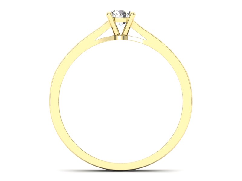 Złoty pierścionek z brylantami żółte złoto - p16312z — zdjęcie 2