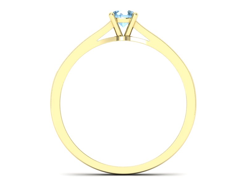 Pierścionek z topazem i brylantami żółte złoto - p16312ztp — zdjęcie 2
