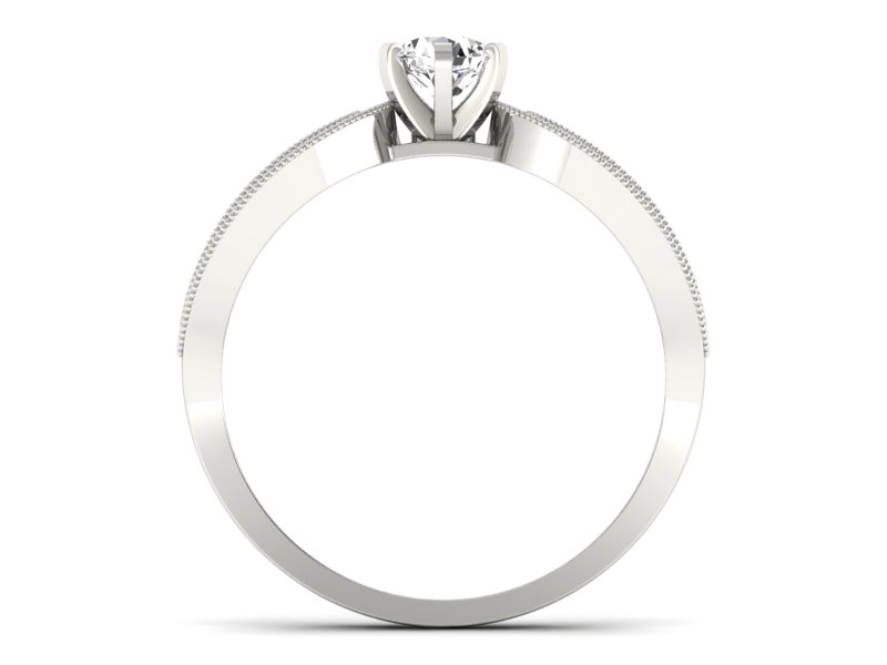 Pierścionek zaręczynowy z brylantami białe złoto - p16315b — zdjęcie 2