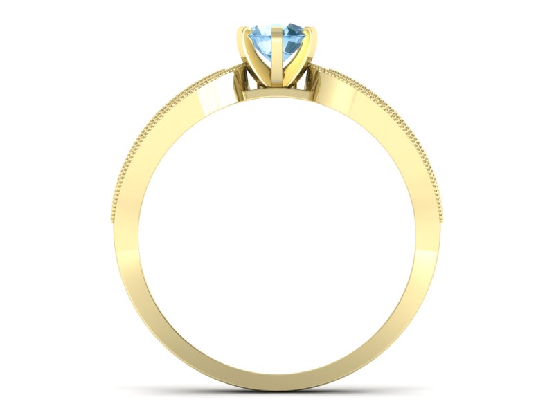 Złoty pierścionek z topazem i brylantami - p16315ztp — zdjęcie 2