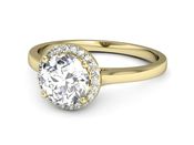 Pierścionek zaręczynowy z diamentami złoto 585 - p16320z - 2