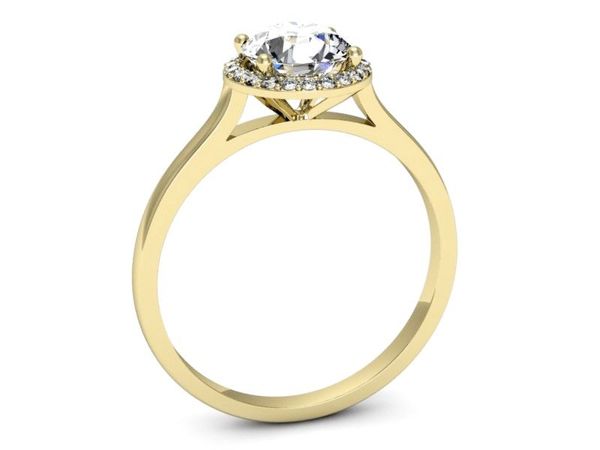 Pierścionek zaręczynowy z diamentami złoto 585 - p16320z