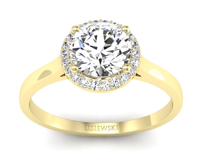 Pierścionek zaręczynowy z diamentami - p16320z