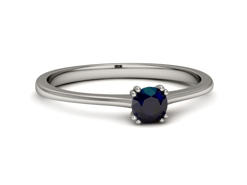Złoty pierścionek z szafirem białe złoto - p16321bsz — zdjęcie 2
