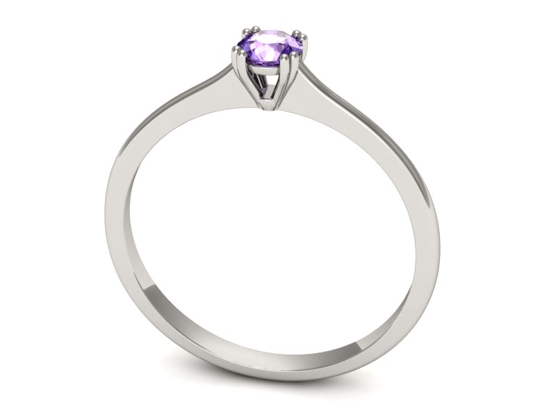 Złoty pierścionek z tanzanitem białe złoto - p16321bt — zdjęcie 3