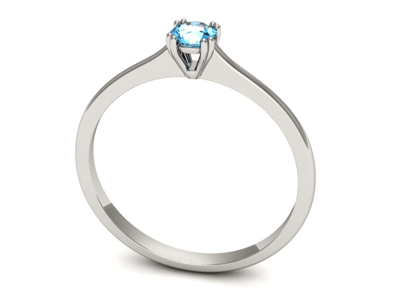 Złoty pierścionek z topazem białe złoto - p16321btp — zdjęcie 3