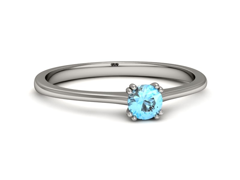 Złoty pierścionek z topazem białe złoto - p16321btp — zdjęcie 2