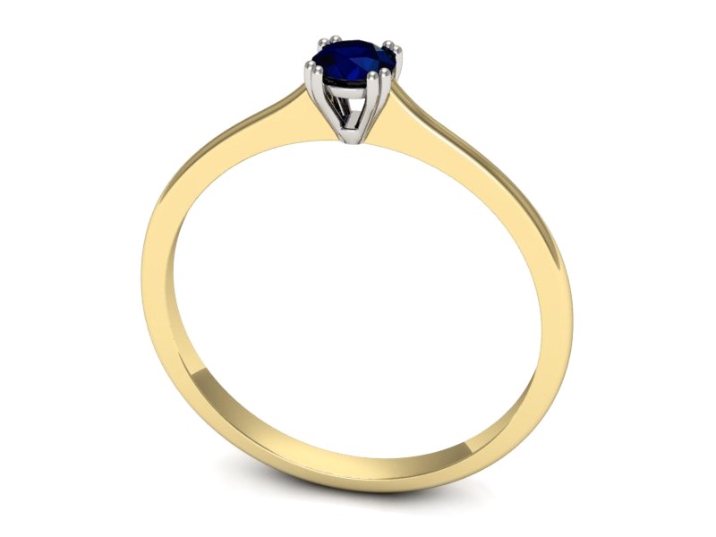Pierścionek z szafirem żółte białe złoto - p16321zbsz — zdjęcie 3