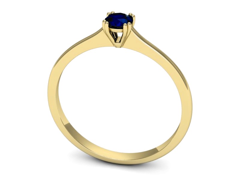 Złoty pierścionek z szafirem żółte złoto - p16321zsz — zdjęcie 3