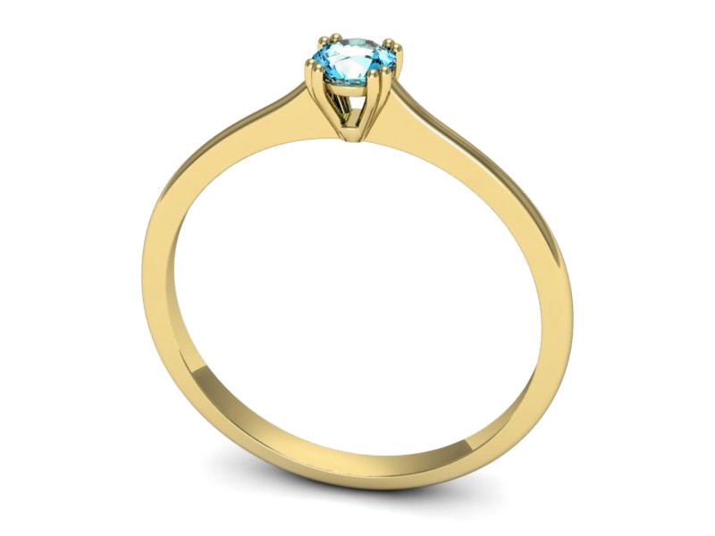 Złoty pierścionek z topazem żółte złoto - p16321ztp — zdjęcie 3